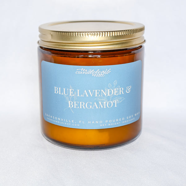 Blue Lavender & Bergamot Amber Jar