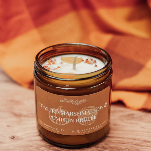 Toasted Marshmallow & Pumpkin Brûlée Amber Jar