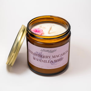 Strawberry Macaron & Vanilla Whip Amber Jar