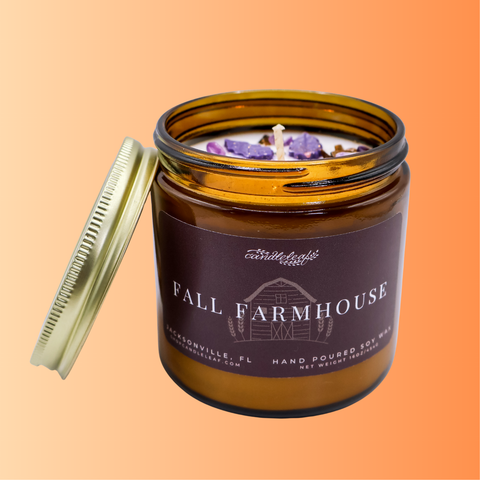Fall Farmhouse Amber Jar