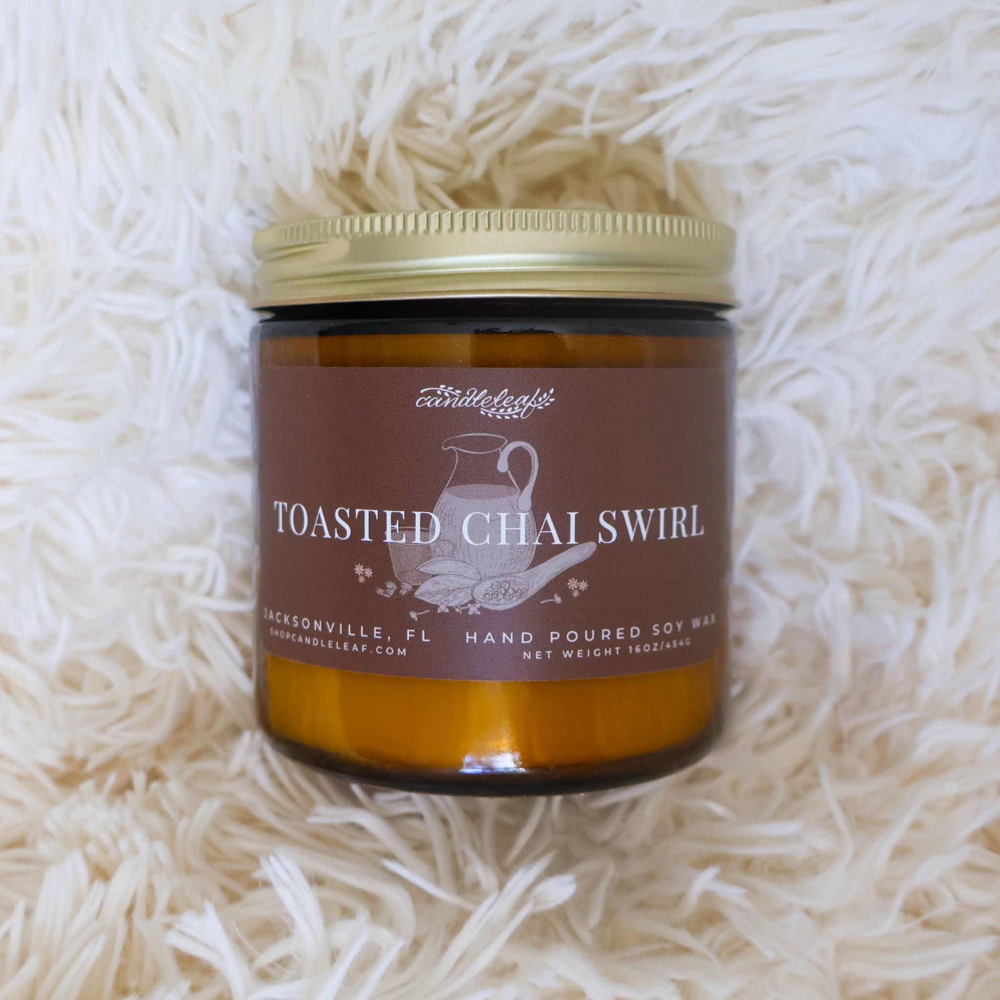 Toasted Chai Swirl Amber Jar