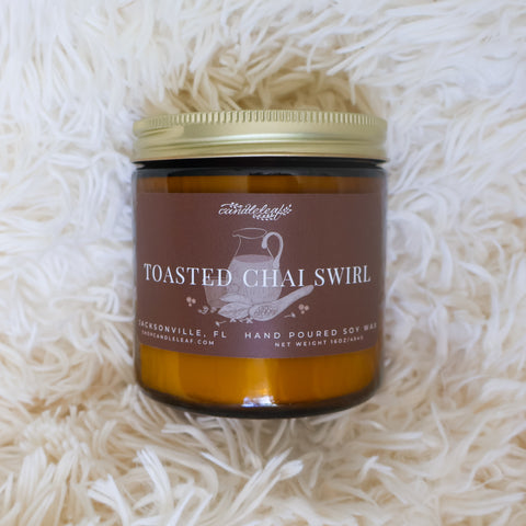 Toasted Chai Swirl Amber Jar