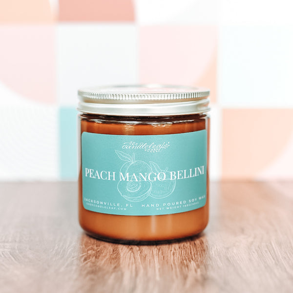 Peach Mango Bellini Amber Jar