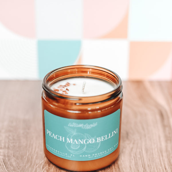 Peach Mango Bellini Amber Jar