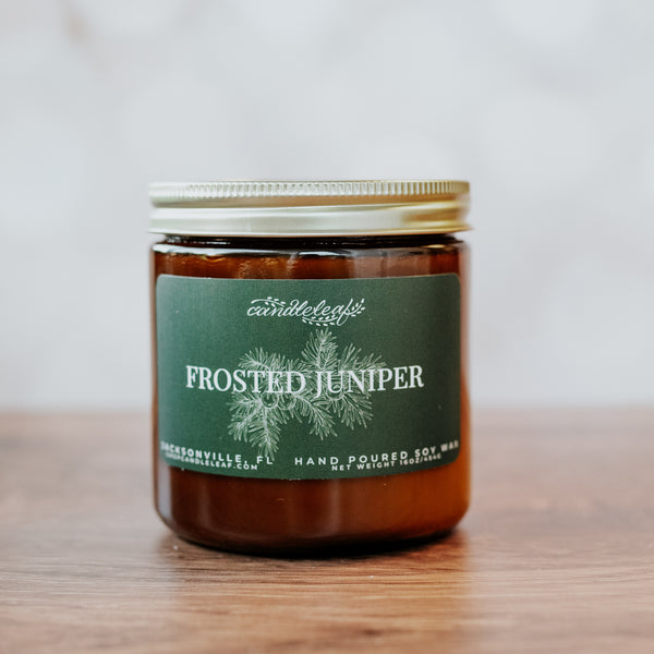 Frosted Juniper Amber Jar