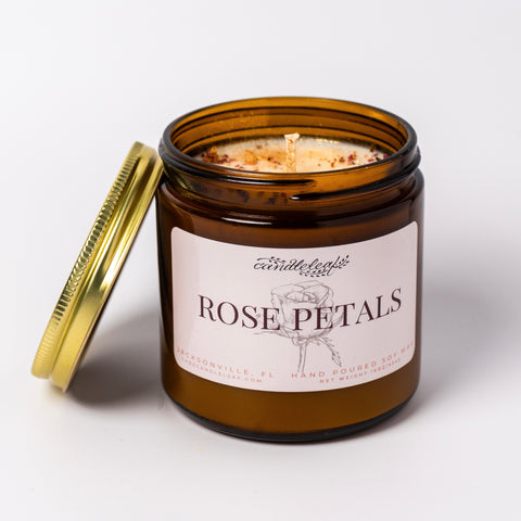 Rose Petals Amber Jar