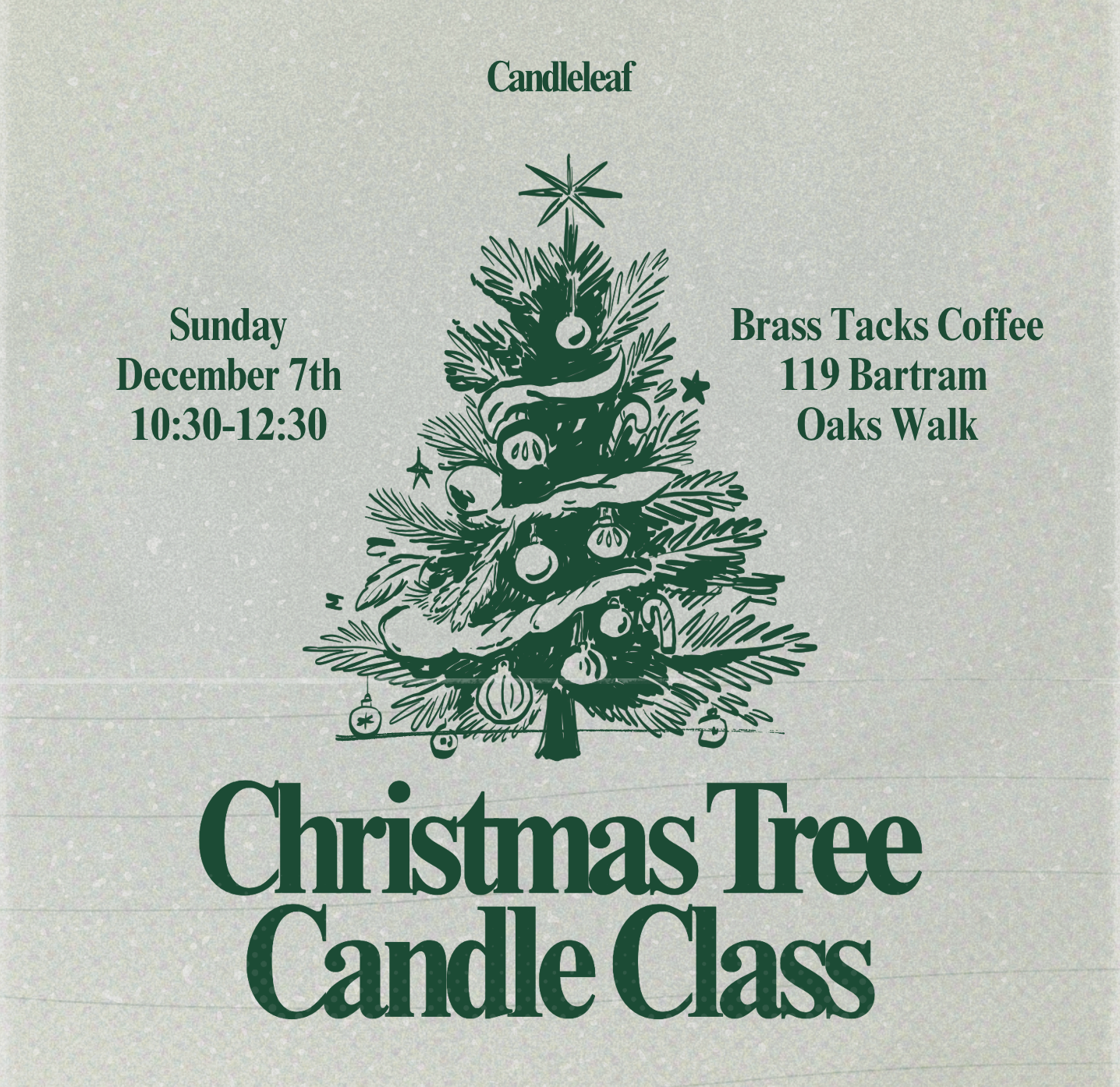 Christmas Tree Candle Class