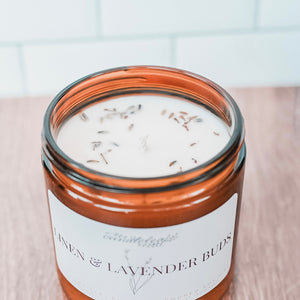 Linen & Lavender Buds Amber Jar