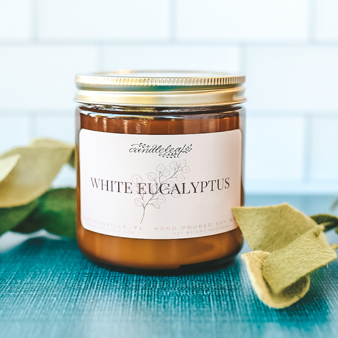 White Eucalyptus Amber Jar